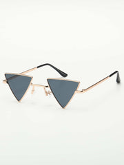 Metal Frame Triangle Lens Sunglasses