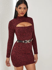 Front Marl Knit Bodycon Dress
