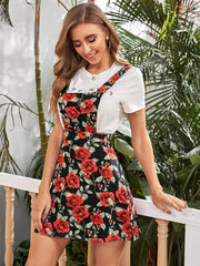 Large Floral Overall Dress Without Top