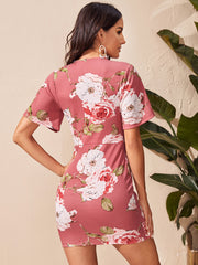 Full Floral Print Dress