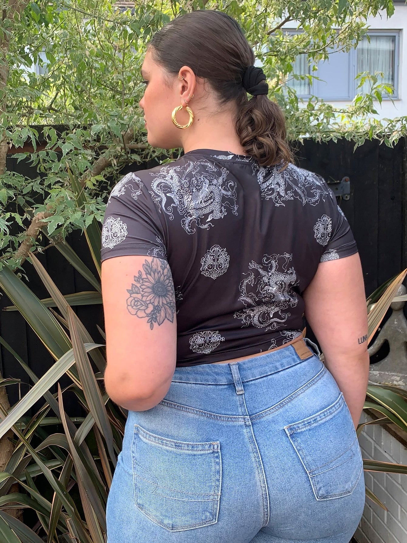 Plus Size Mother of Dragons Fitted Crop Top