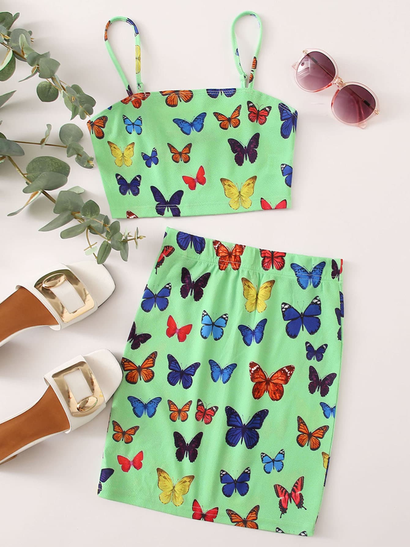 Give Me Butterflies Skirt Set