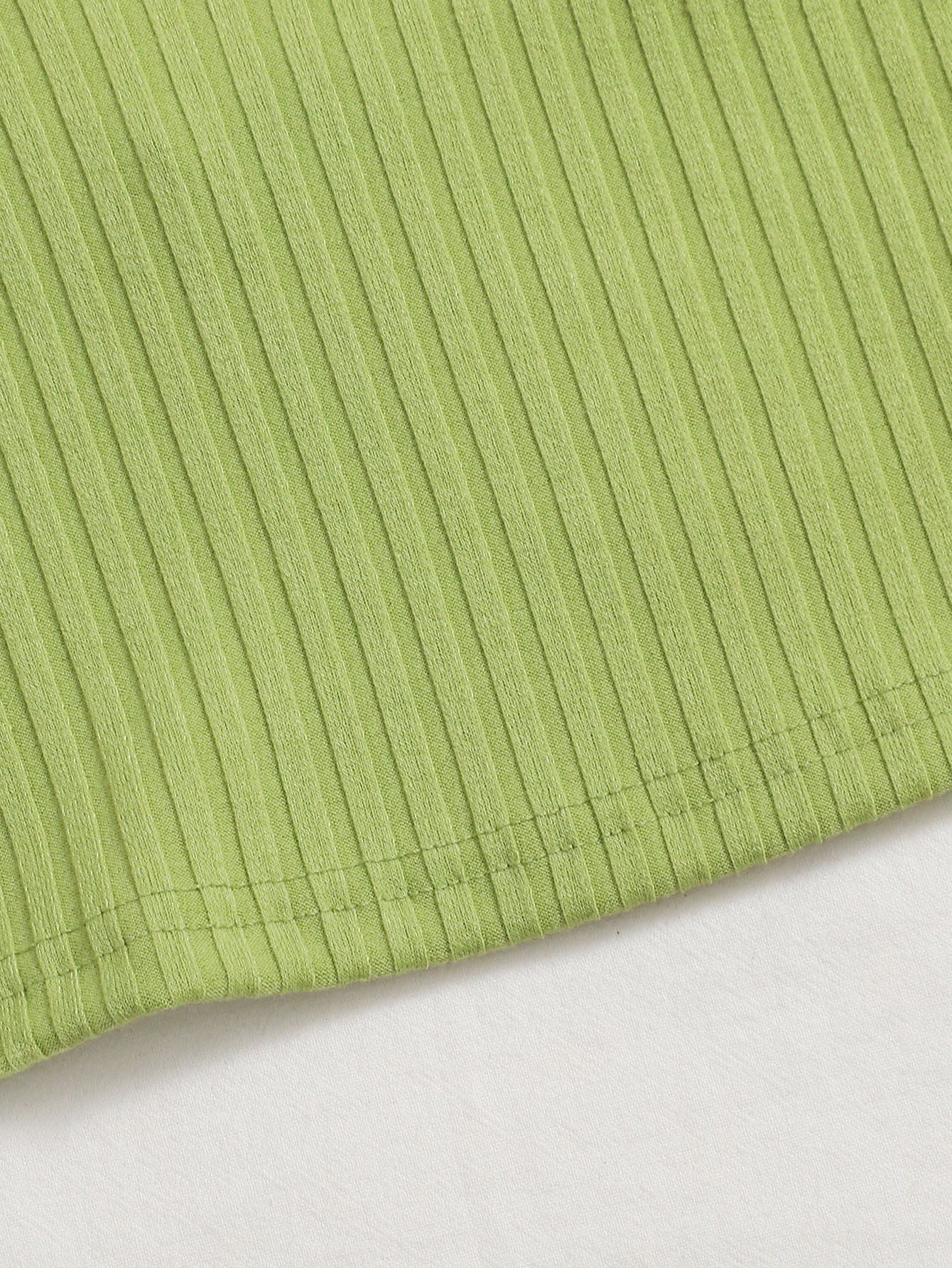 Rib-knit Solid Crop Cami Top
