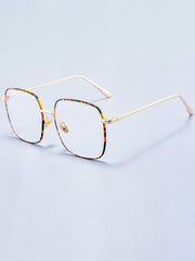 Men Leopard Frame Glasses